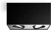 Philips Box WarmGlow Opbouwspot - 2 Lichtpunten - zwart - 2 x 500lm