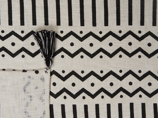 Beliani Plaid - Plaid - blanc - coton