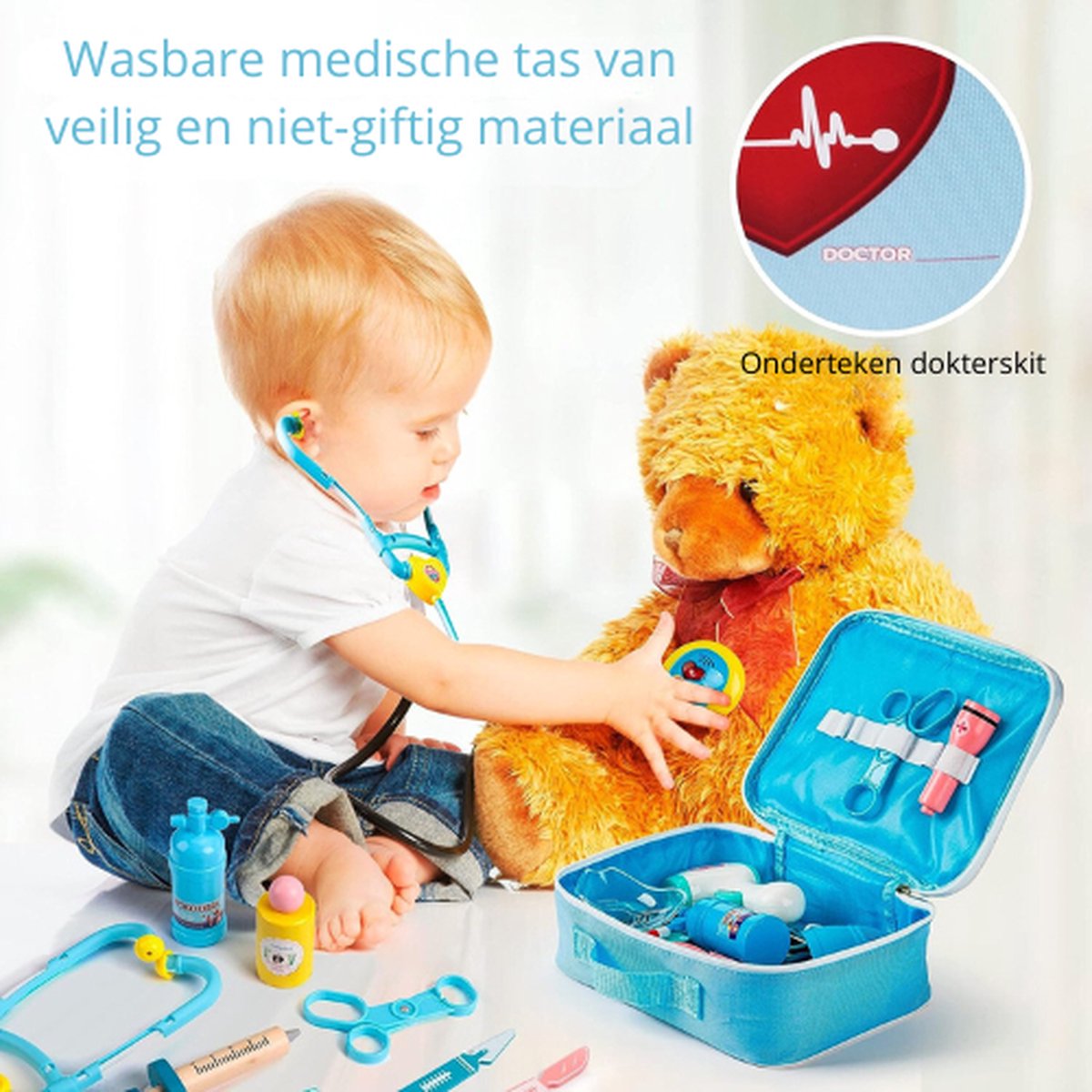 HERSITY Jouets pour Enfants Docteur Playset Sacs de Docteur Malette de Jeu  Médical