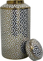 Luxe Decoratie Pot - Eric Kuster Style - H30 x B17 - White/Gold