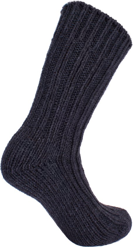 BRUBAKER 4 Paires de Chaussettes en Laine d'Alpaga – Grijs – Taille 35-38