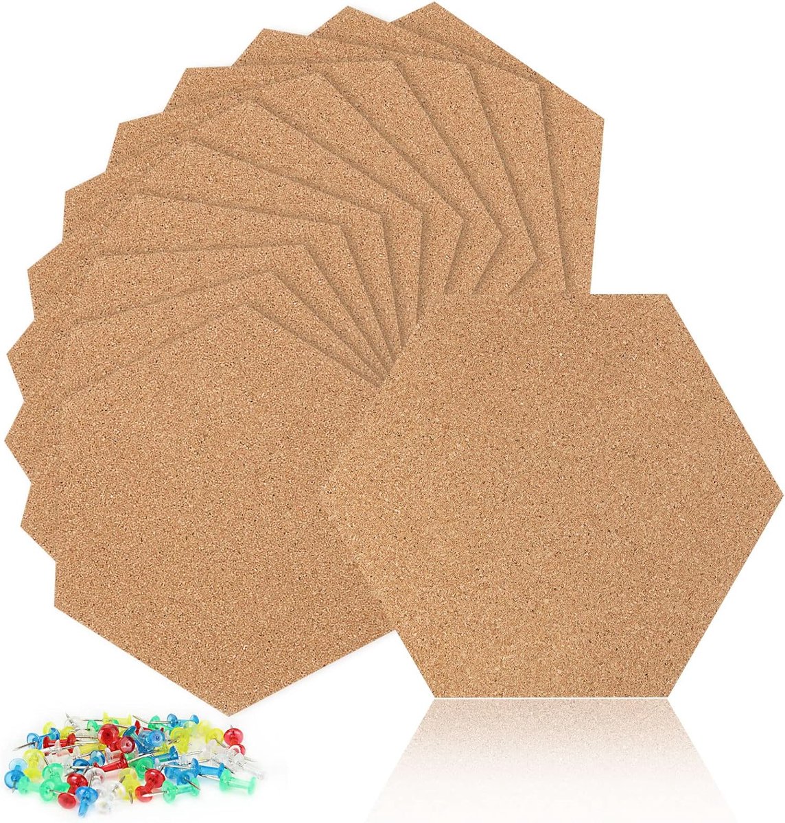 Vita Autentica Prikbord/Memobord Vilt Zelfklevend – Set van 4 stuks – Baksteen Reliëf