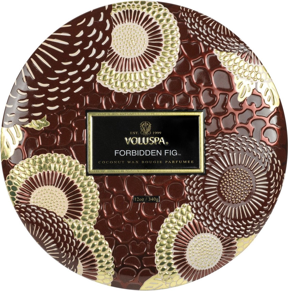 Voluspa Forbidden Fig 3-Wick Tin Candle