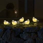 Verlicht kerstfiguur voor buiten - 5 Vogels - 10 cm hoog