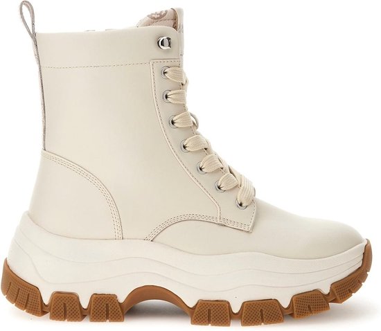 Guess Bissonn Dames Sneakers Hoog - Cream - Maat 39