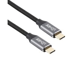 USB-C naar USB-C - 0,5 meter -korte kabel - snellader - adapter data connector oplader - Zwart - Provium