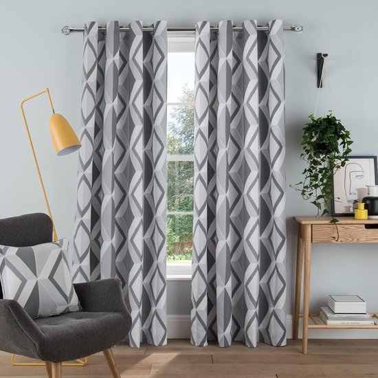Emma Barclay Duchessa – Tende jacquard foderate plissettate color crema – larghezza 168 x 137 cm