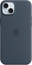 Apple Siliconenhoesje met MagSafe geschikt voor iPhone 15 Plus - Storm Blue