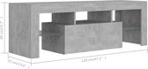 vidaXL - Tv-meubel - met - LED-verlichting - 120x35x40 - cm - betongrijs
