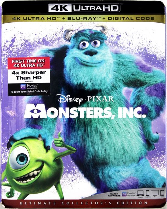 Monsters Inc Blu Ray Deksel