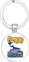 Akyol - Porte-clés maisons de Curaçao - curaçao - voyageurs - joli cadeau pour quelqu'un qui aime Curaçao - cadeau d'anniversaire - cadeau - cadeau - 2,5 x 2,5 CM