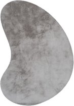 CleanWalk - Vloerkleed - Heat Karpet - Kidneyvorm - Hoogpolig - 160 x 230 cm - Katoenen backing - 39 mm hoog - Zilver