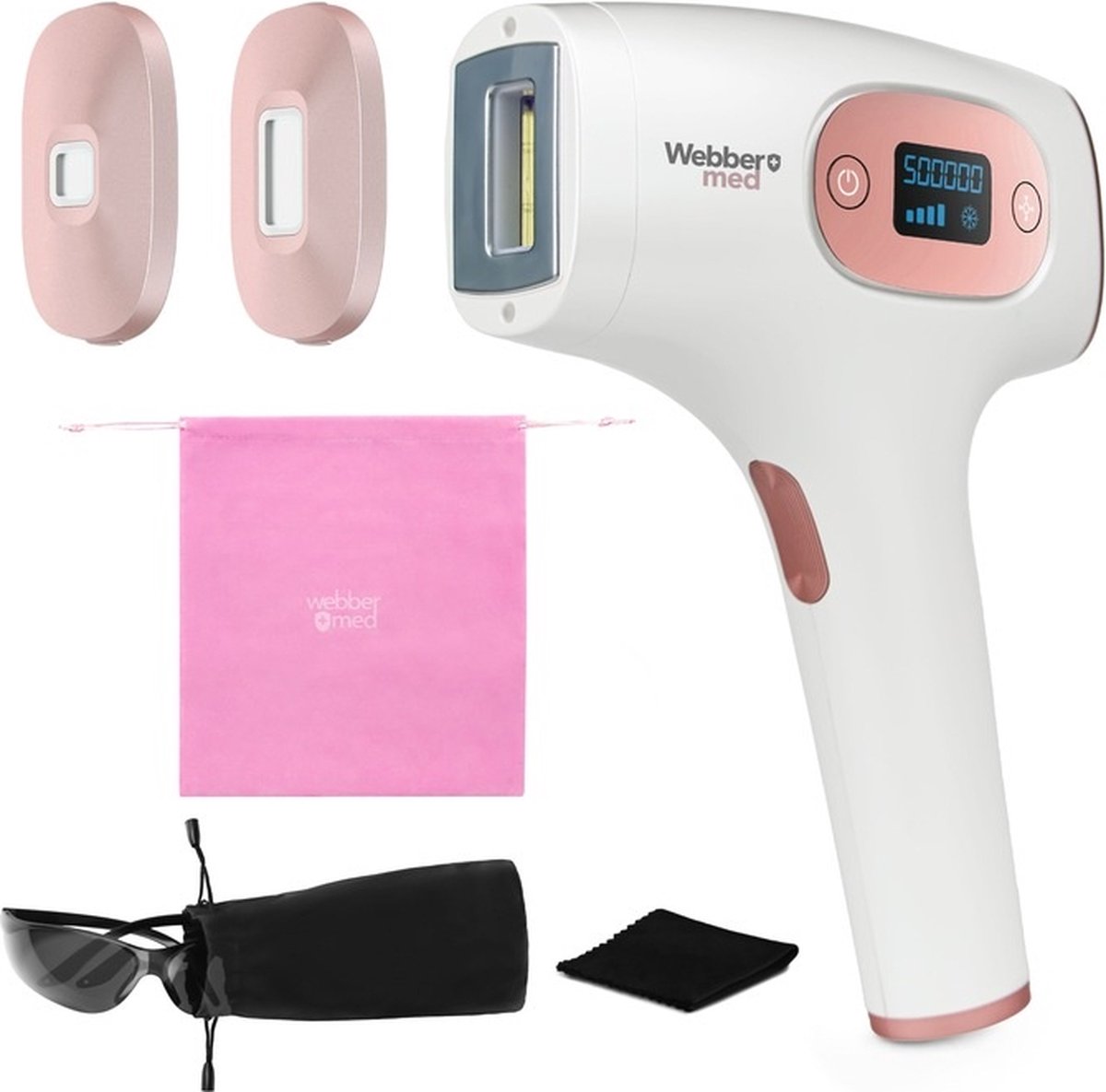 WEBBER S7 - ontharingsapparaat - IPL apparaat met koelfunctie - roze wit
