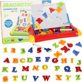 Playos® - Tableau magnétique - Lettres et chiffres - Rouge - dans un étui de rangement - Éducatif - Tableau blanc magnétique - Jouets magnétiques - Jouets Éducatif - Apprendre à écrire - Apprendre à compter