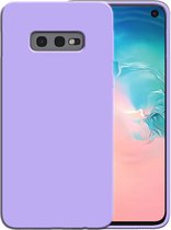 Smartphonica Siliconen hoesje voor Samsung Galaxy S10E case met zachte binnenkant - Paars / Back Cover geschikt voor Samsung Galaxy S10E