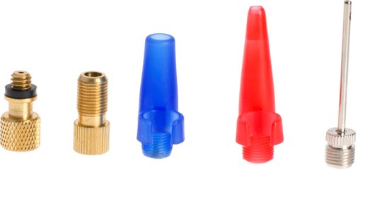 Simson Pompnippel assortiment - veelzijdige ventieladapters - 5-delig - voor fiets en recreatie — afbeelding 4