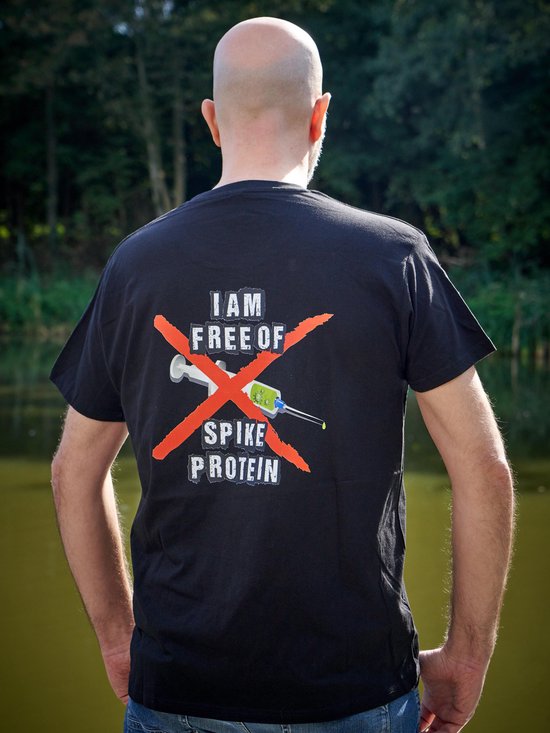 T-shirt Non vacciné - Je suis libre de Spike Protein - Taille XL