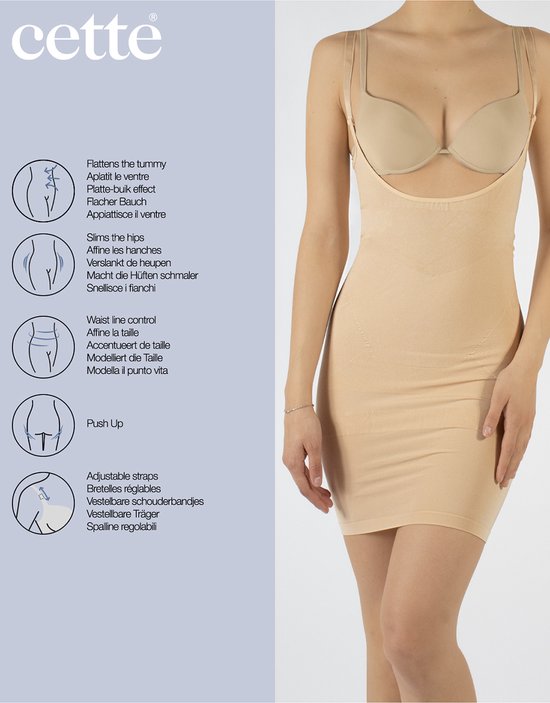 Conturelle Soft Touch Shapewear Dress, Zwart