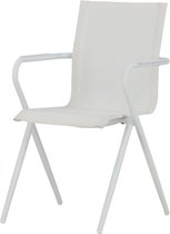 Chaise de jardin Alina, empilable blanche.