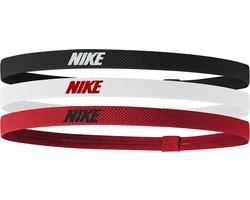 Nike Elastische Haarbanden 3Pk Zwart Wit Rood - Sportwear - Volwassen