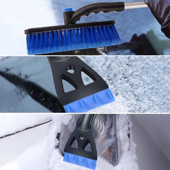 Grattoir à glace pour voiture avec balai – Brosse à neige 2 en 1