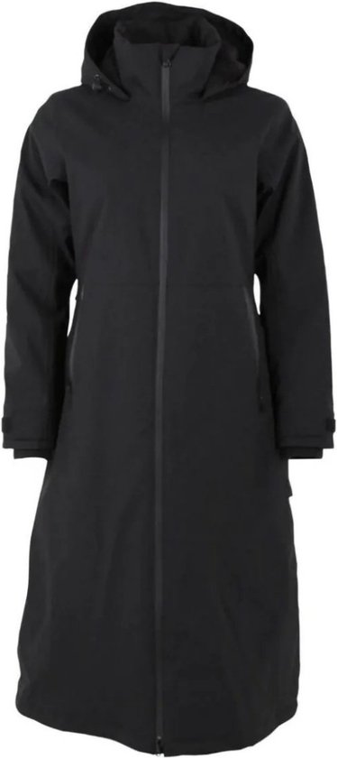Zwarte lange regenjas Danesandur Winter Coat van Danefae M bol