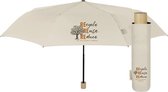 Wit amandel opvouwbare paraplu van Perletti