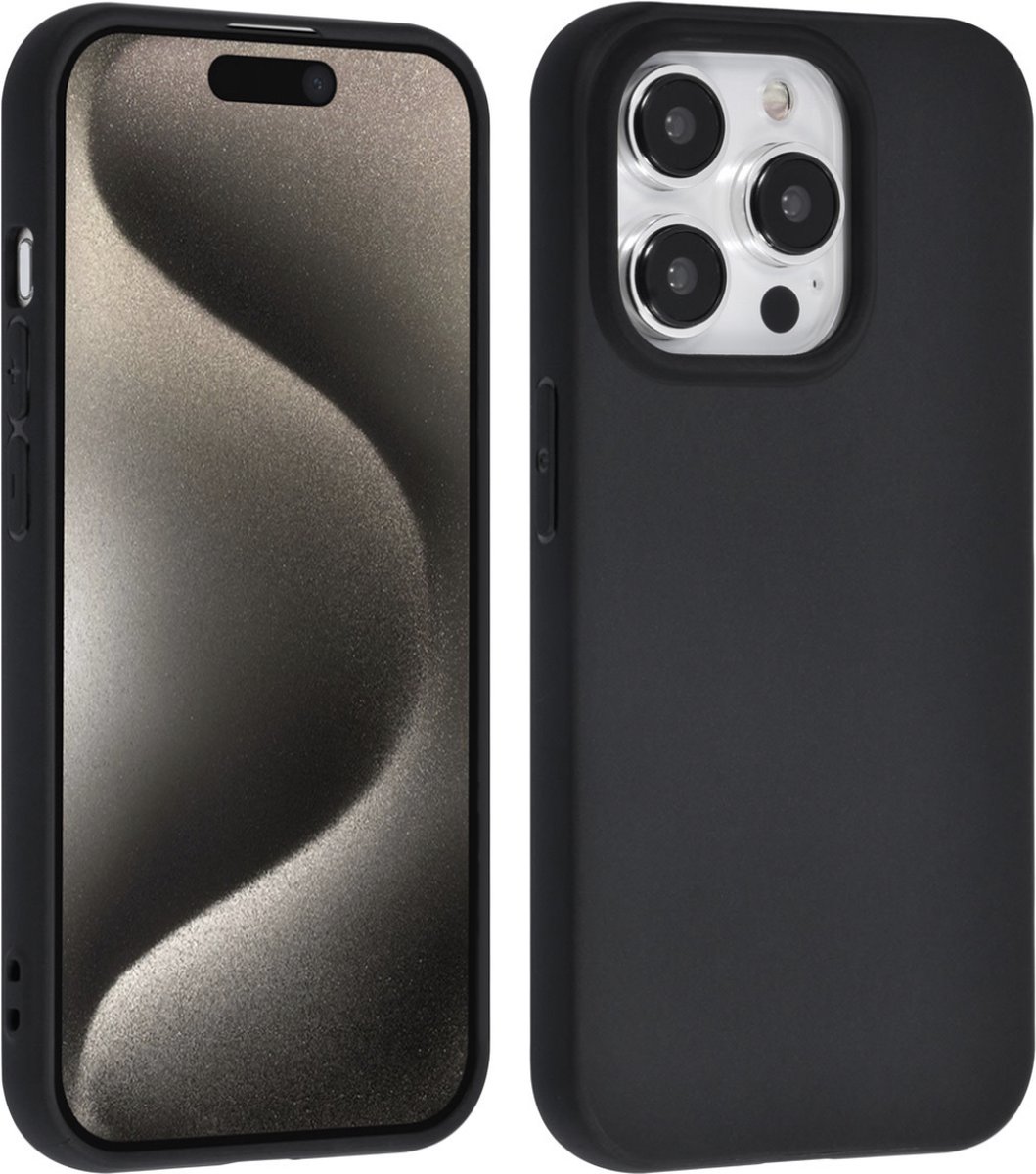 UNIQ iPhone 15 Pro TPU Back Cover - Zwart - Schokbestendig