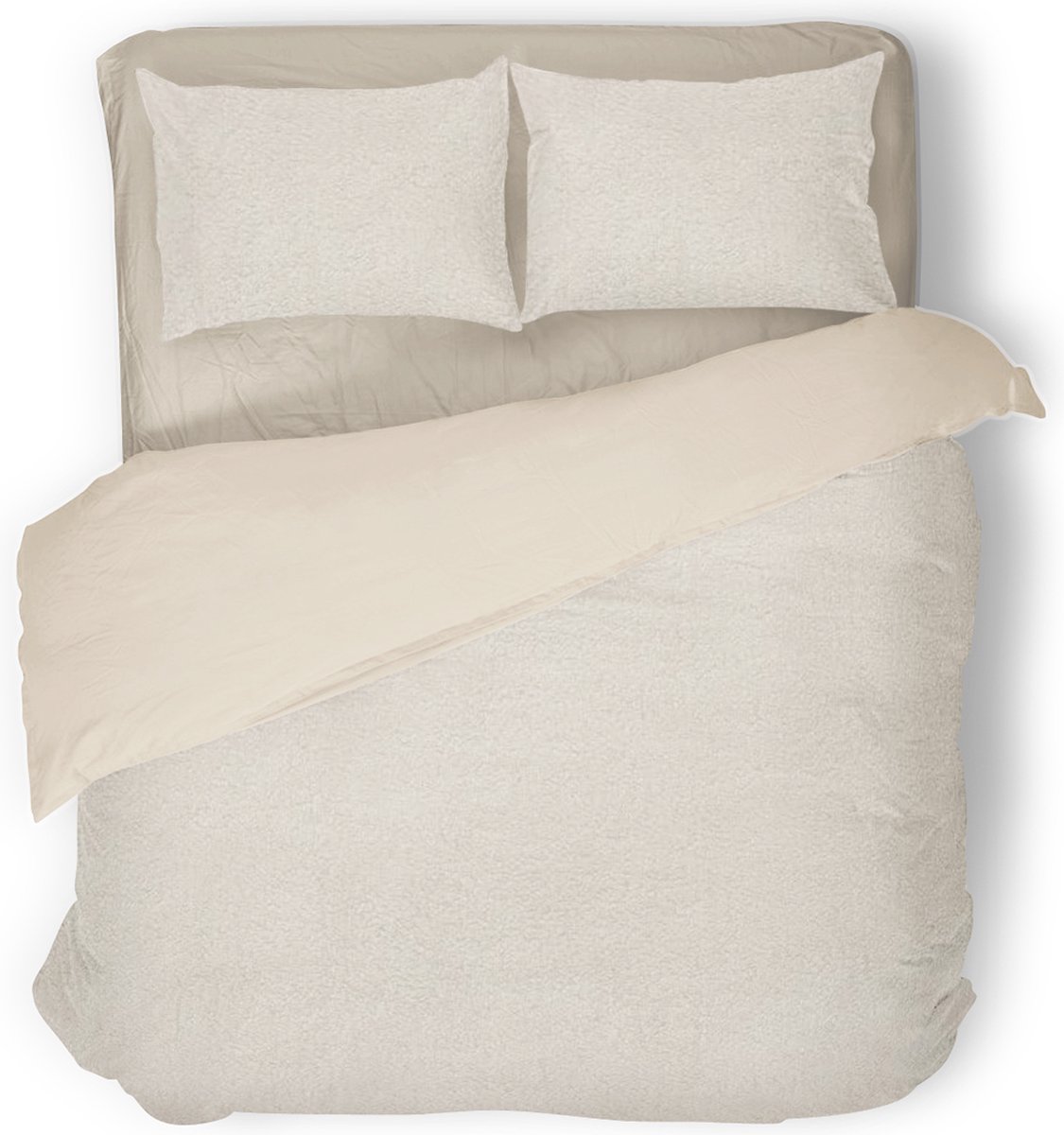 Eleganzzz Dekbedovertrek Teddy Pluche - Off White - Teddy Dekbedovertrek - Dekbedovertrek 200x200/220cm - Tweepersoons dekbedovertrekken - 200x220cm - Fluffy Dekbedovertrek