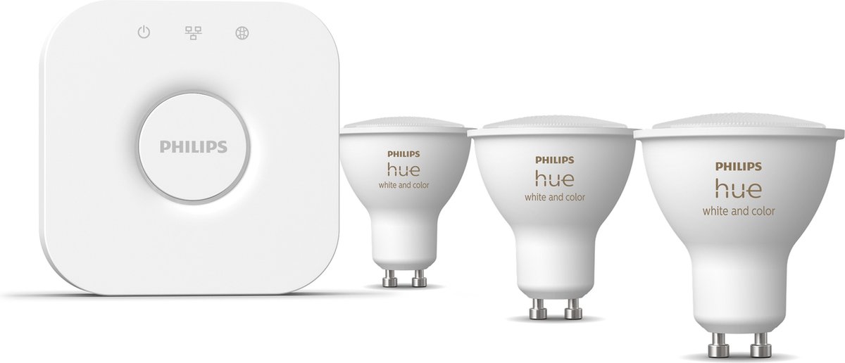 Philips Hue starterkit - wit en gekleurd licht - 3-lampen - GU10 thumbnail 3