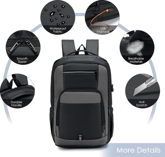 VMIKIV Handbagage, rugzak voor Easyjet, 45 x 36 x 20, reisrugzak, handbagage, vliegtuig, laptop, rugzak voor dames en heren, voor laptop van 15,6 inch, 32 liter, handbagage, tas, vliegtuig VMIKIV Handbagage, rugzak voor Easyjet, 45 x 36 x 20, reisrugzak, handbagage, vliegtuig, laptop, rugzak voor dames en heren, voor laptop van 15,6 inch, 32 liter, handbagage, tas, vliegtuig