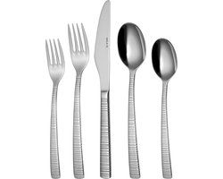 Sola Bestek Set Bali - 24 Delig Bestekset 6 Persoons - Modern - Vaatwasserbestendig - Zilverwit Premium Edelstaal 18/10 RVS - Zilver Sola Bestek Set Bali - 24 Delig Bestekset 6 Persoons - Modern - Vaatwasserbestendig - Zilverwit Premium Edelstaal 18/10 RVS - Zilver