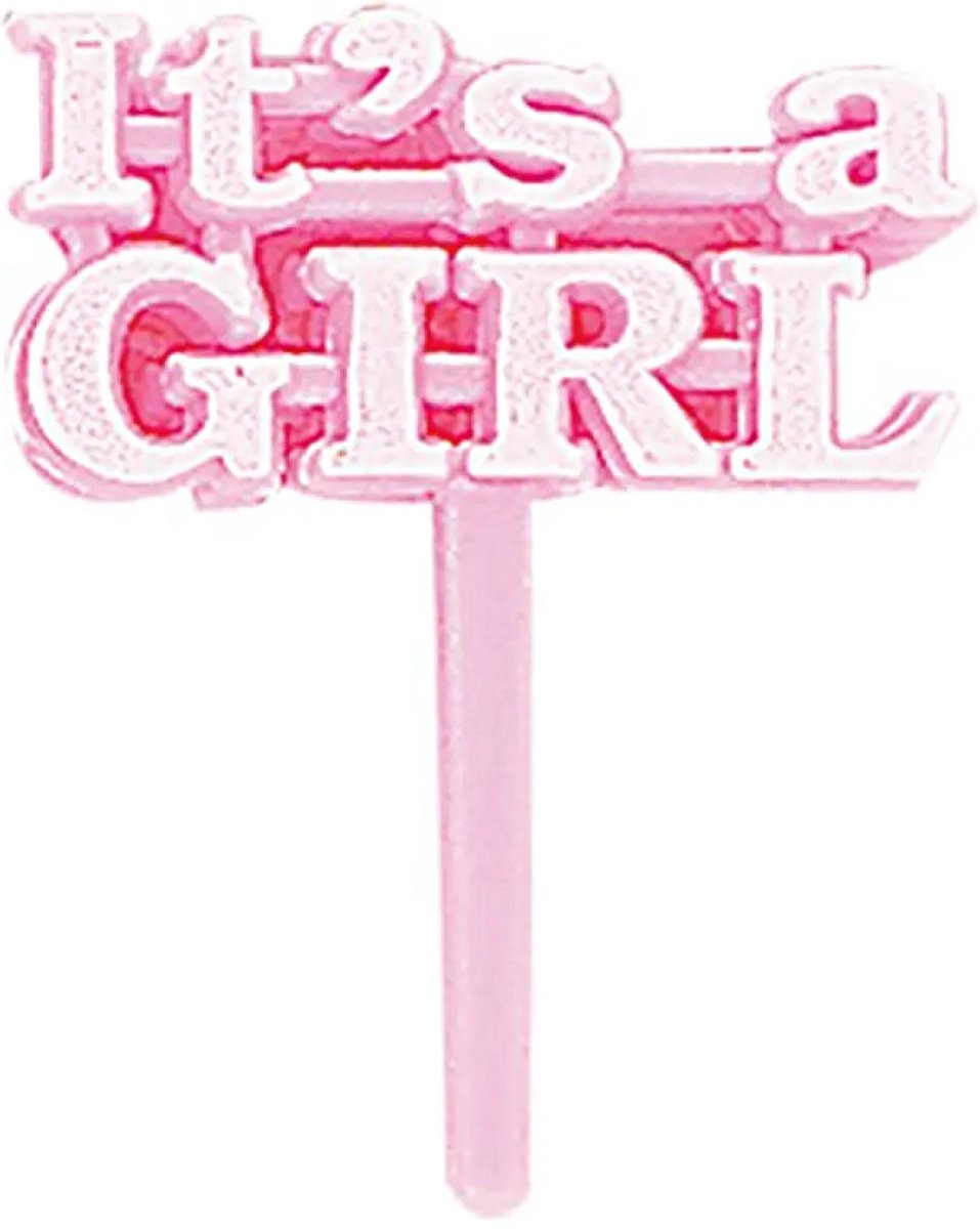 It's a Girl - Plastic prikkers (8 stuks)