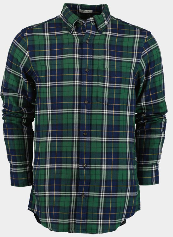 Gant Casual hemd lange mouw Groen Reg Flannel Check Shirt 3230220/338