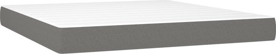 vidaXL - Boxspring - met - matras - stof - donkergrijs - 160x200 - cm
