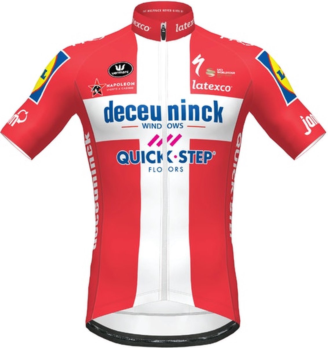 DECEUNINCK QUICK-STEP 2020 KAMPIOEN DENENMARKEN KORTE MOUWEN AERO SP.L Maat XXXL