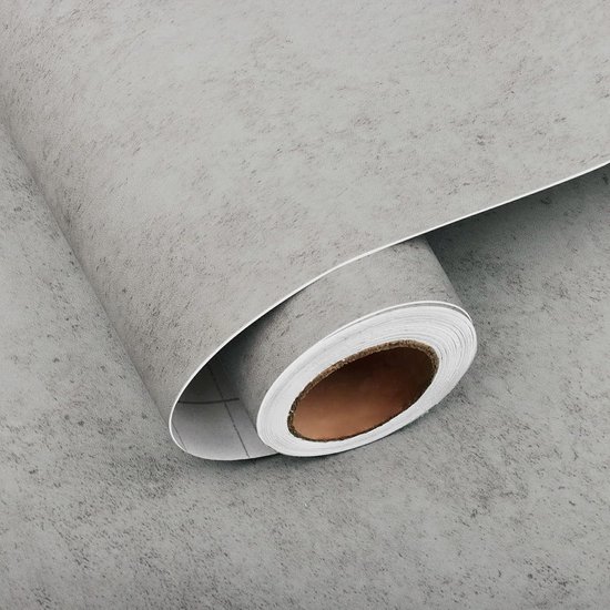 Livelynine Papier Adhesif pour Meuble Blanc et Argent Vinyle
