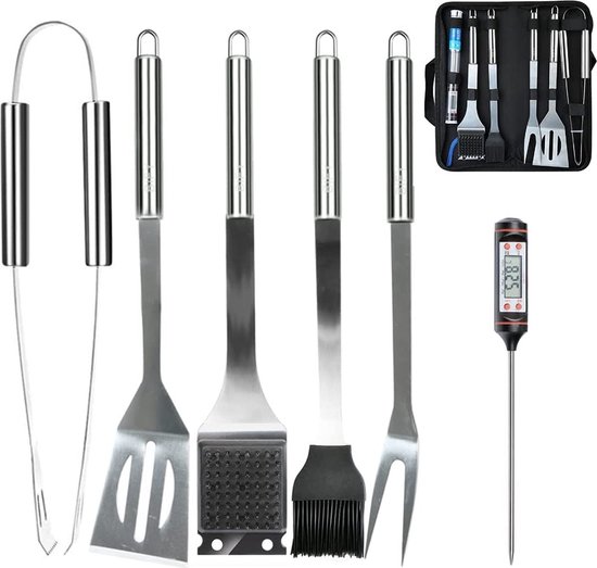 Barbecue accessoires set grillset barbecue bestek 6delige set