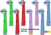 8 Stuks Universele Opzetborstels geschikt voor Oral-B & Braun Kids - Heble®