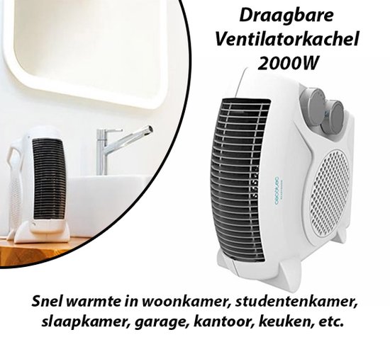 Draagbare Ventilatorkachel 2000W