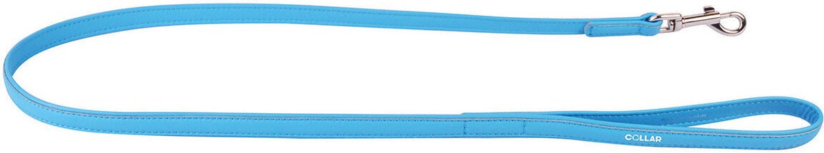 COLLAR Glamour Hondenriem / Hondenlijn - Leder - Blauw - S-M - Breedte: 18 mm - Lengte: 122 cm
