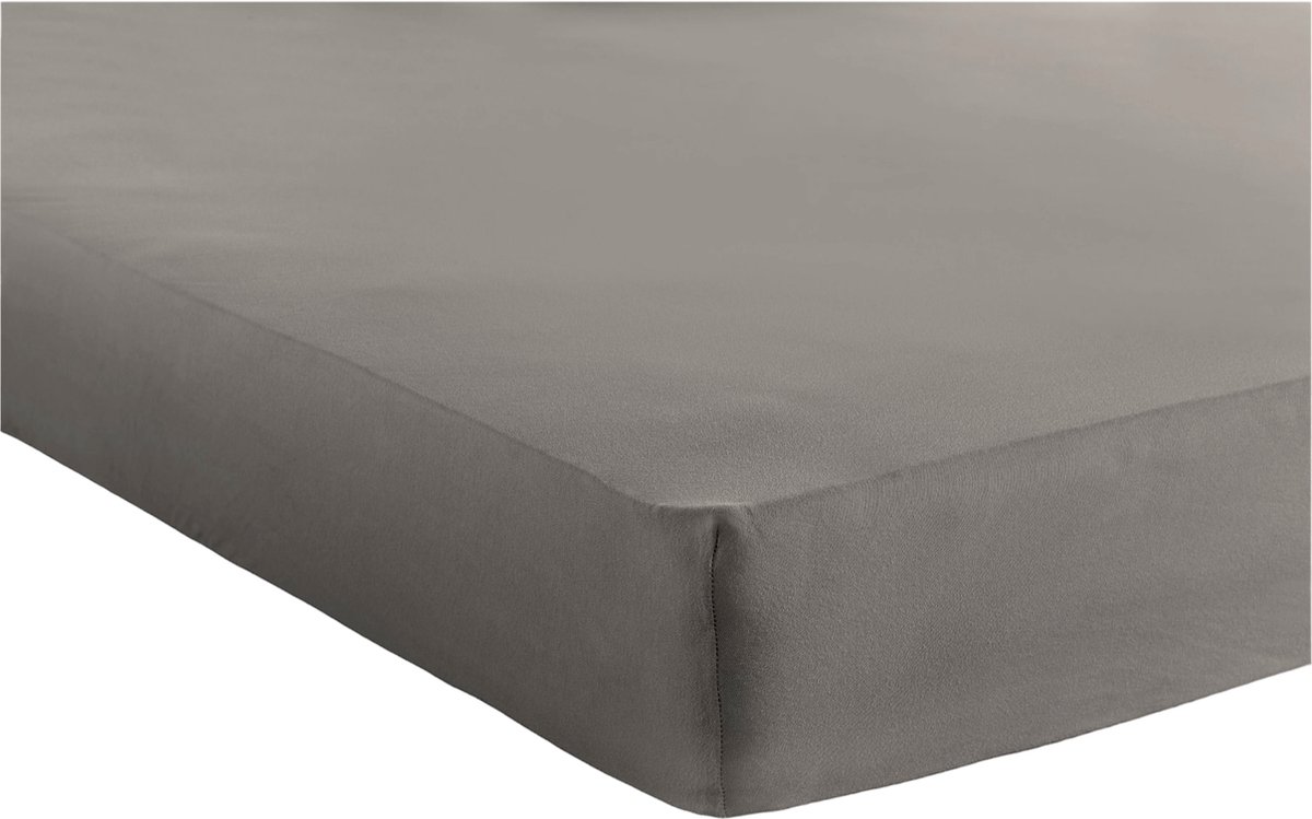 Bed Care Jersey Stretch Hoeslaken - 140x200 - 100% Katoen - 30CM Hoekhoogte - Taupe