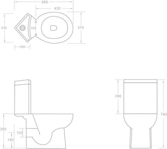 vidaXL-Toilet-hoekmodel-keramisch-wit - vidaXL