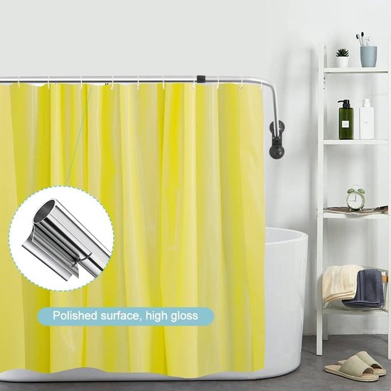 Lvormige douchestang, badkamer, gordijnroede, hoek, douchegordijnstang