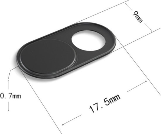 3x Webcam Cover - Schuifje voor Camera Laptop, Telefoon & Tablet - Zwart - Merkloos