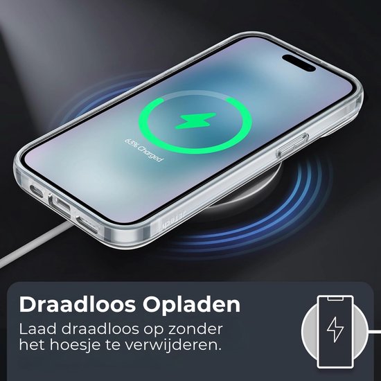 Coque transparente iPhone 15 Plus - Coque transparente UltraHD - Compatible MagSafe - Convient pour Apple iPhone 15 Plus