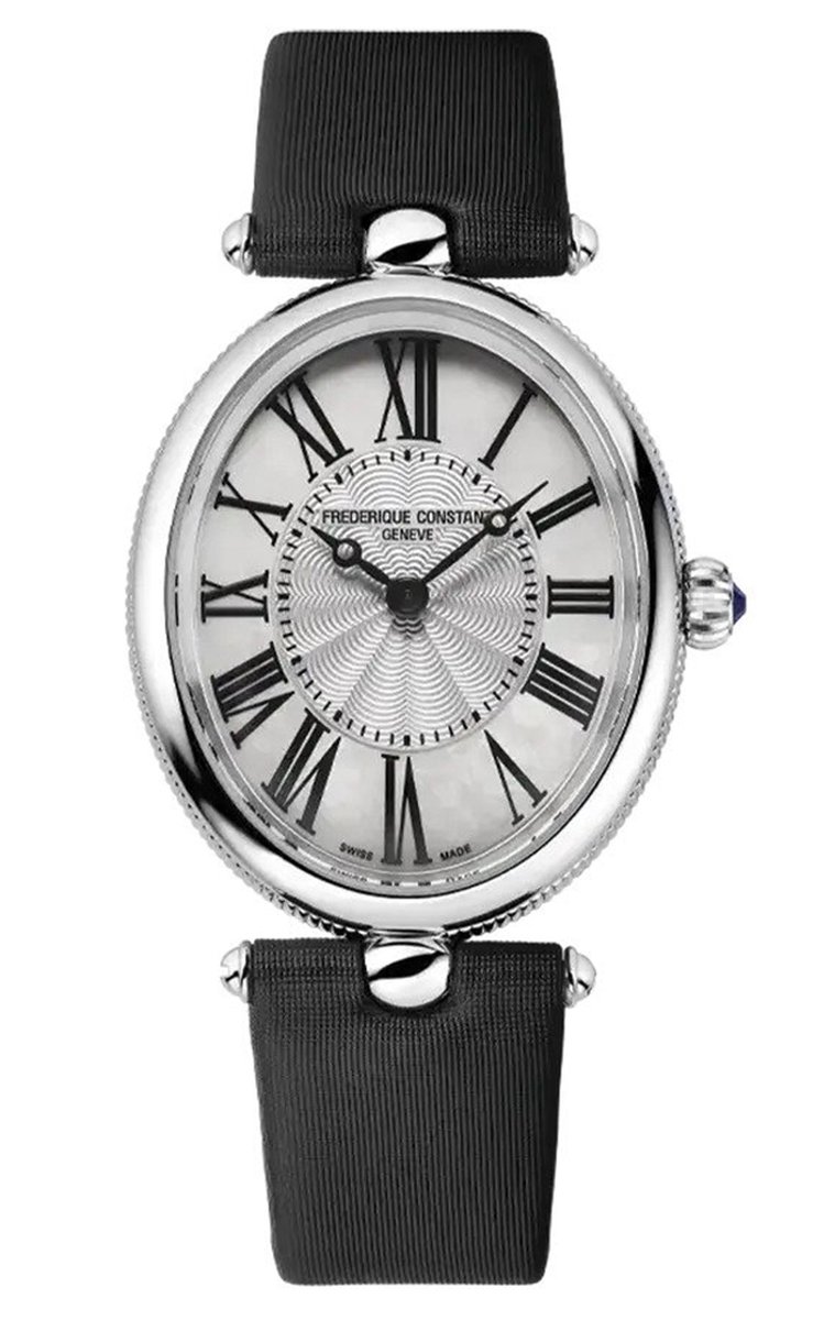Frédérique Constant Art Deco FC-200MPW2V6 Horloge - Leer - Zwart - Ø 27.5 mm