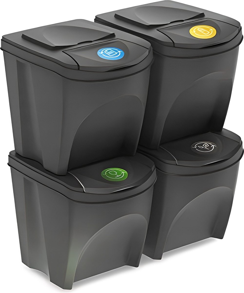 Poubelle, poubelle, système de tri des déchets, conteneur 100L