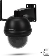 Caméra dôme SecuFirst CAM214Z avec stockage de 32 Go - Caméra IP rotative et inclinable pour une utilisation en extérieur - FHD 1080P
