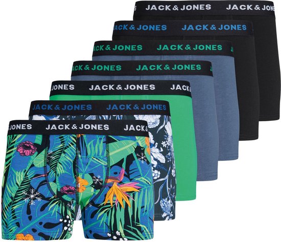 Jack & Jones Boxershorts Heren Trunks JACFLOWER 7-Pack - Maat XXL
